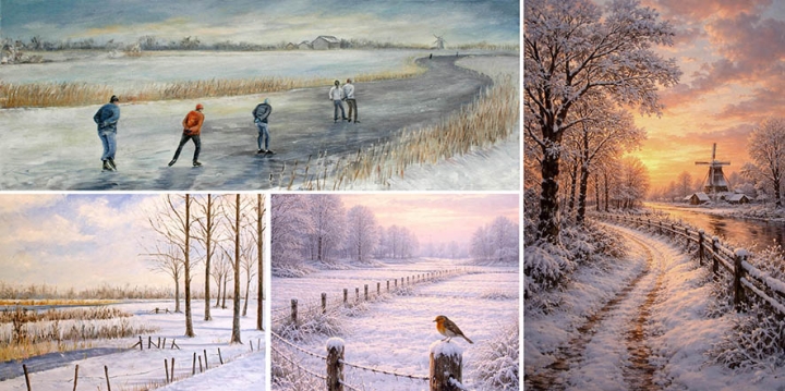 Winterlandschap schilderen in acryl